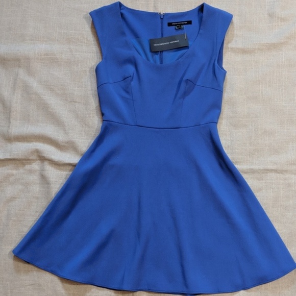 French Connection Whisper Light Dress size 8 blue - Picture 4 of 6